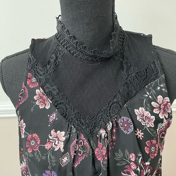 A. Byer High Neck Floral Tank Top - Picture 2 of 5